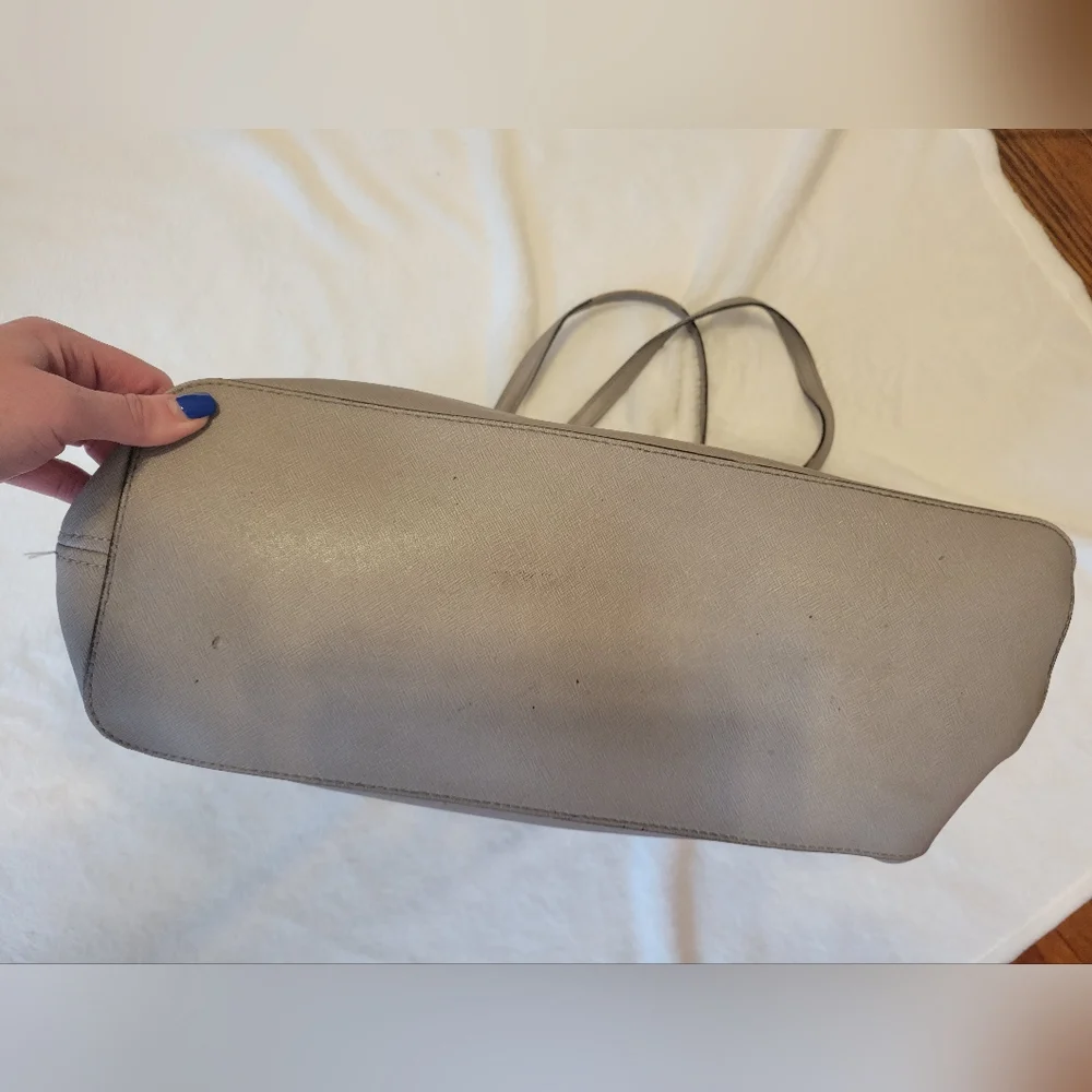 Michael Kors Jet Set Travel Tote Shoulder Bag Taupe Saffiano Leather Work Bag - Picture 4 of 11